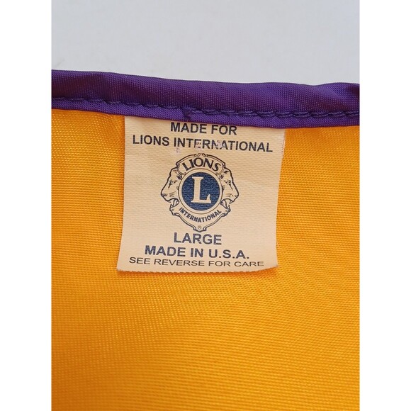 Vtg La Vernia TX Lions International Club Vest Yellow Sz L - Picture 6 of 7